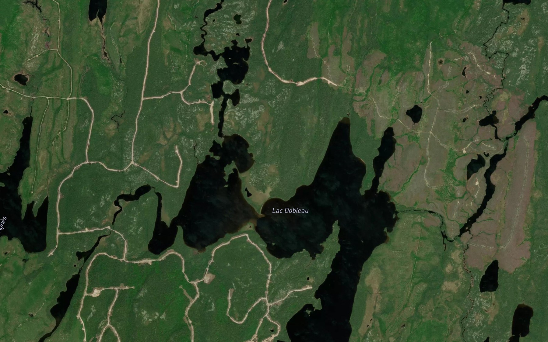 Satellite map of the Lac Dobleau
