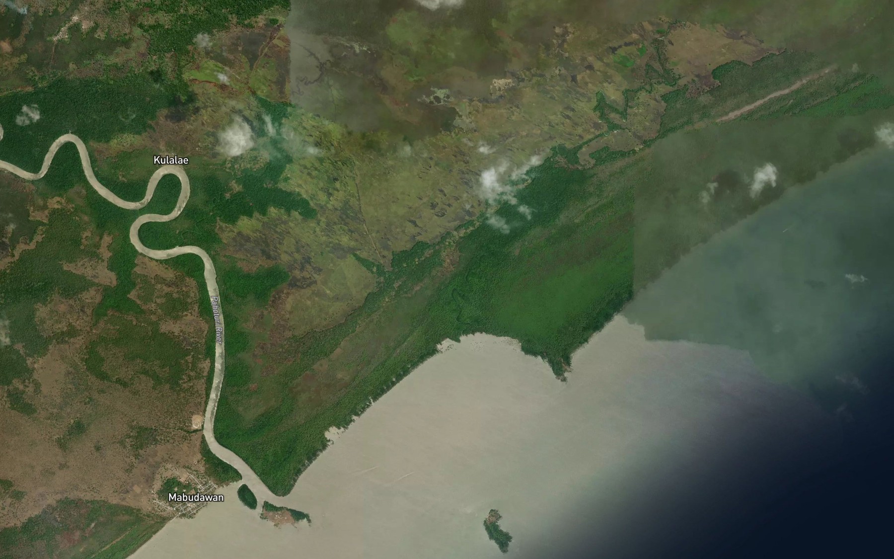 Satellite map of the Gugibi Creek