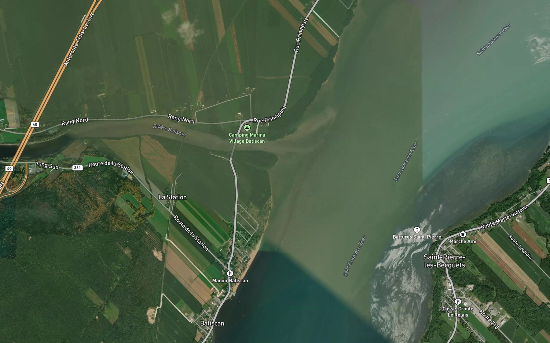 Satellite map of the Anse a Frederic