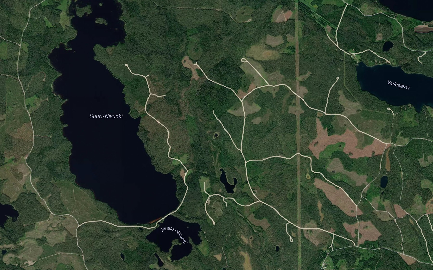 Satellite map of the Harakkalampi