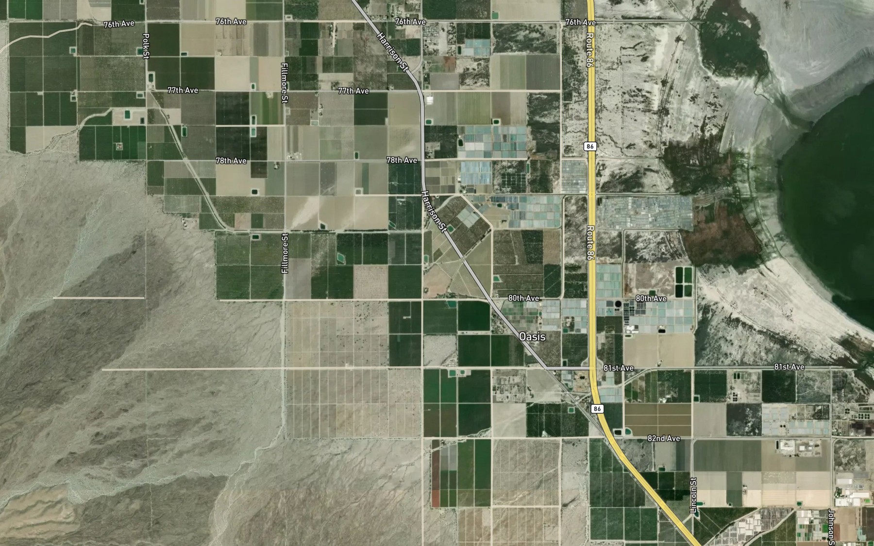 Satellite map of the Oasis Lateral
