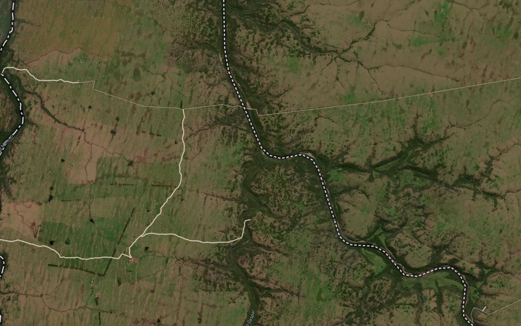 Satellite map of the Arroio Gaspar
