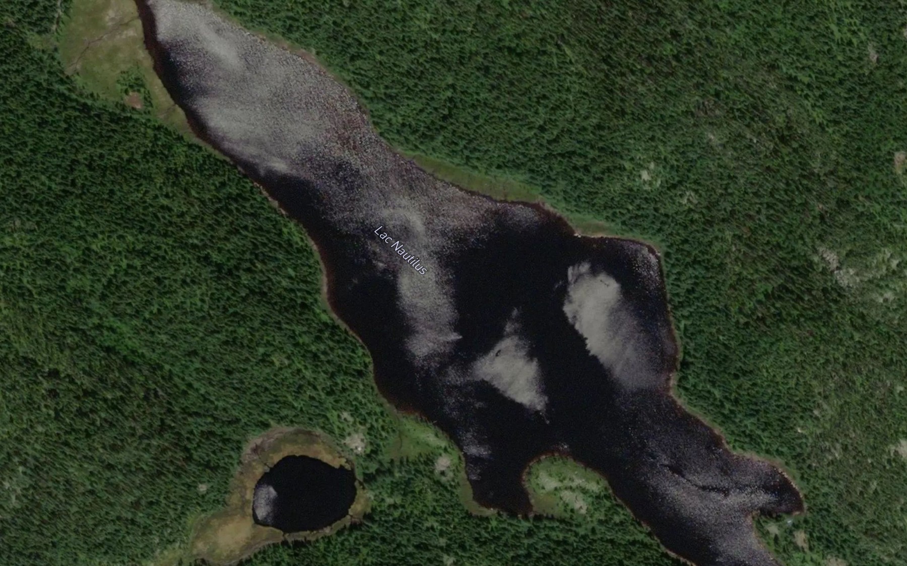 Satellite map of the Lac Nautilus