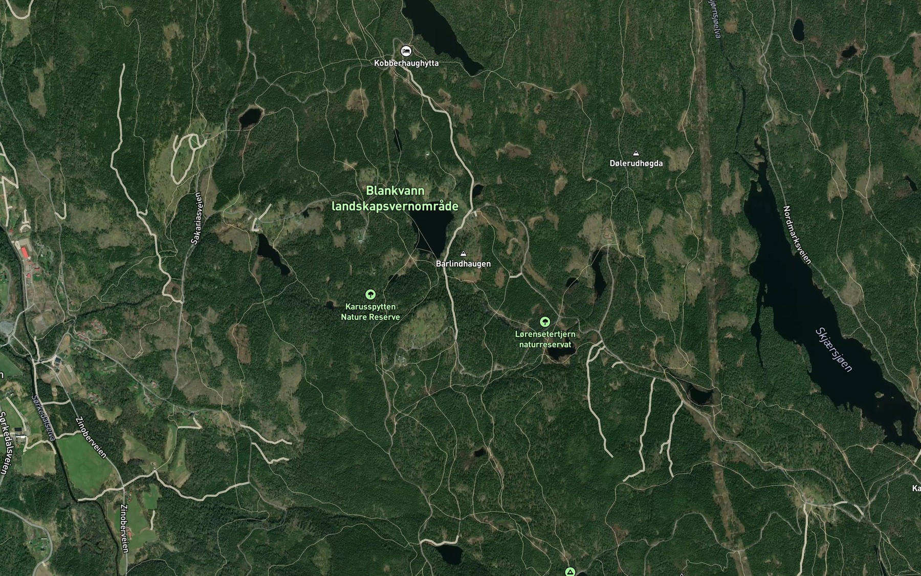 Satellite map of the Holbekken