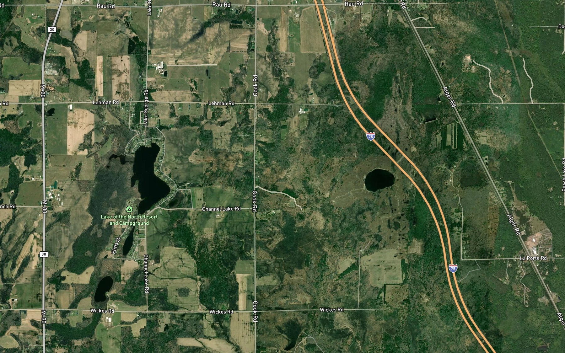 Satellite map of the Cooks Creek