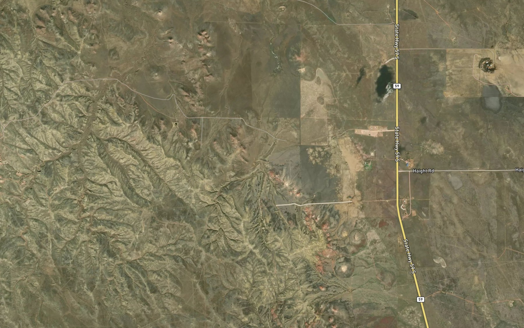 Satellite map of the Haight Reservoir