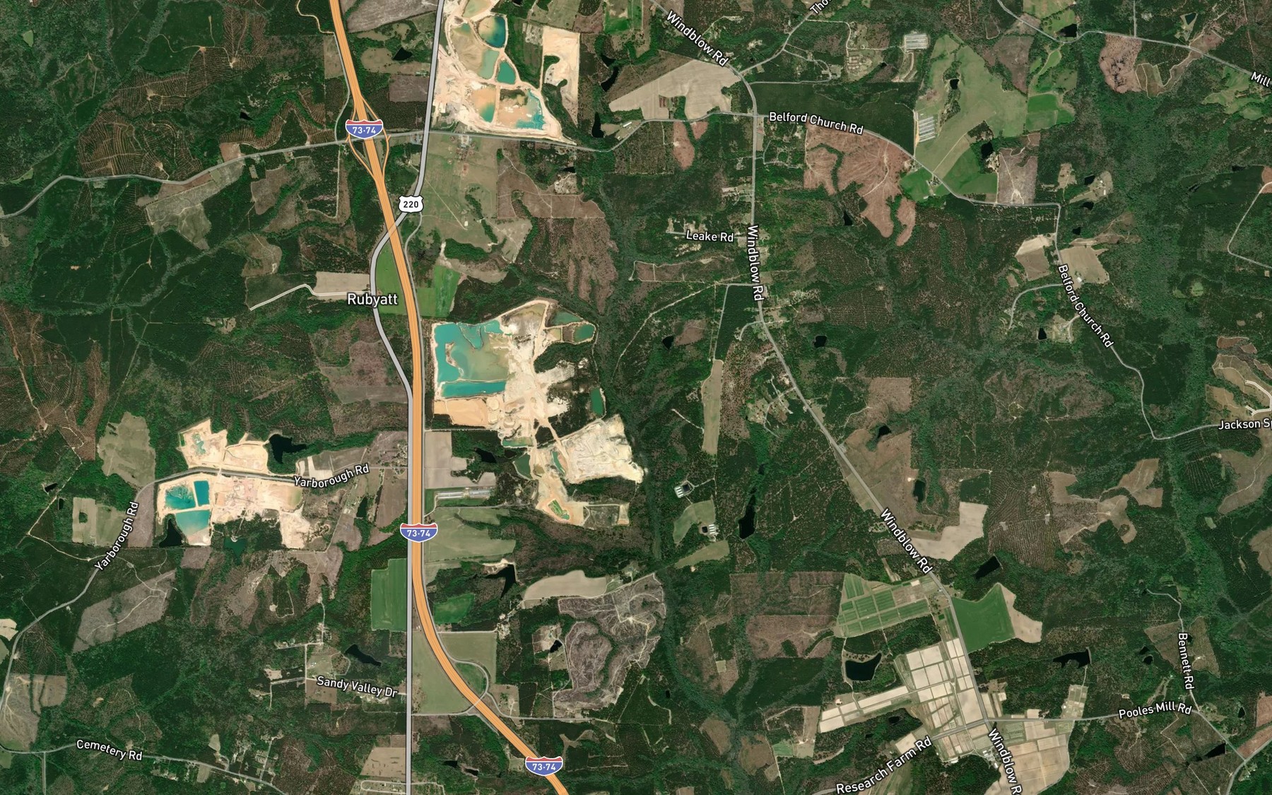 Satellite map of the North State Orchard Pond Number One
