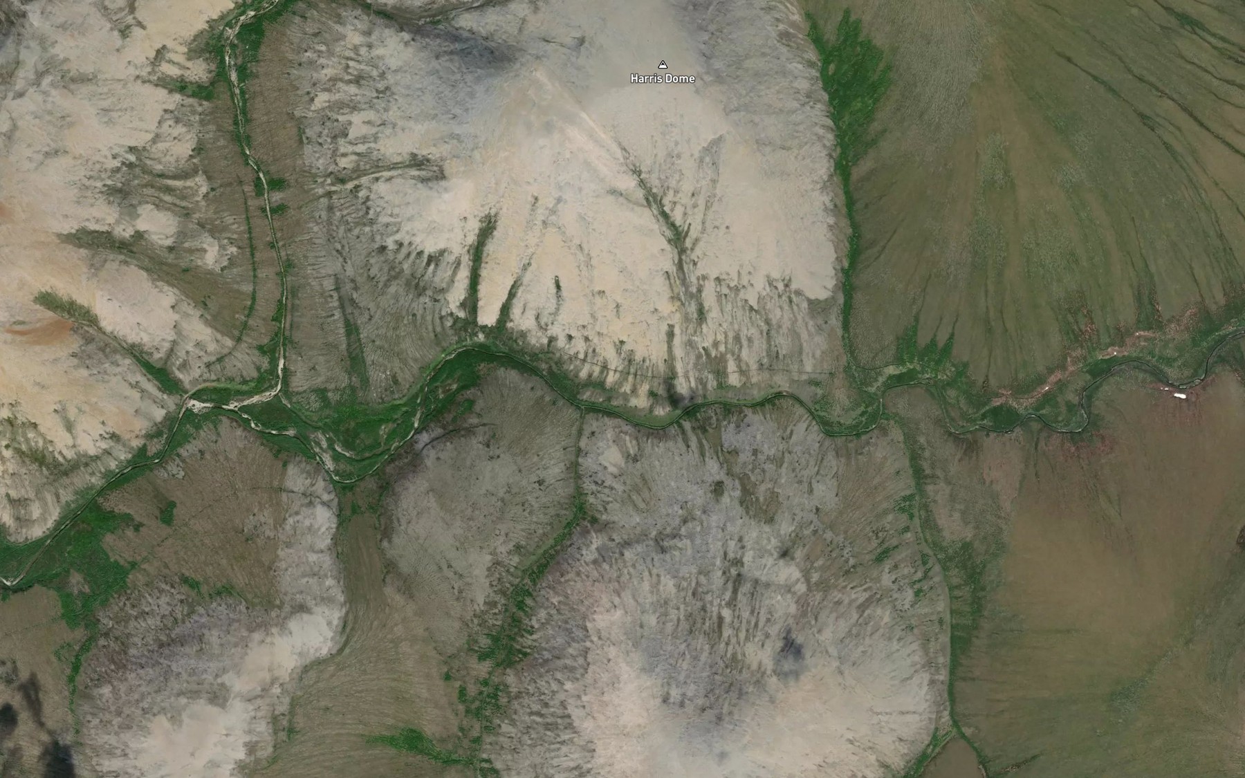 Satellite map of the Baldy Creek