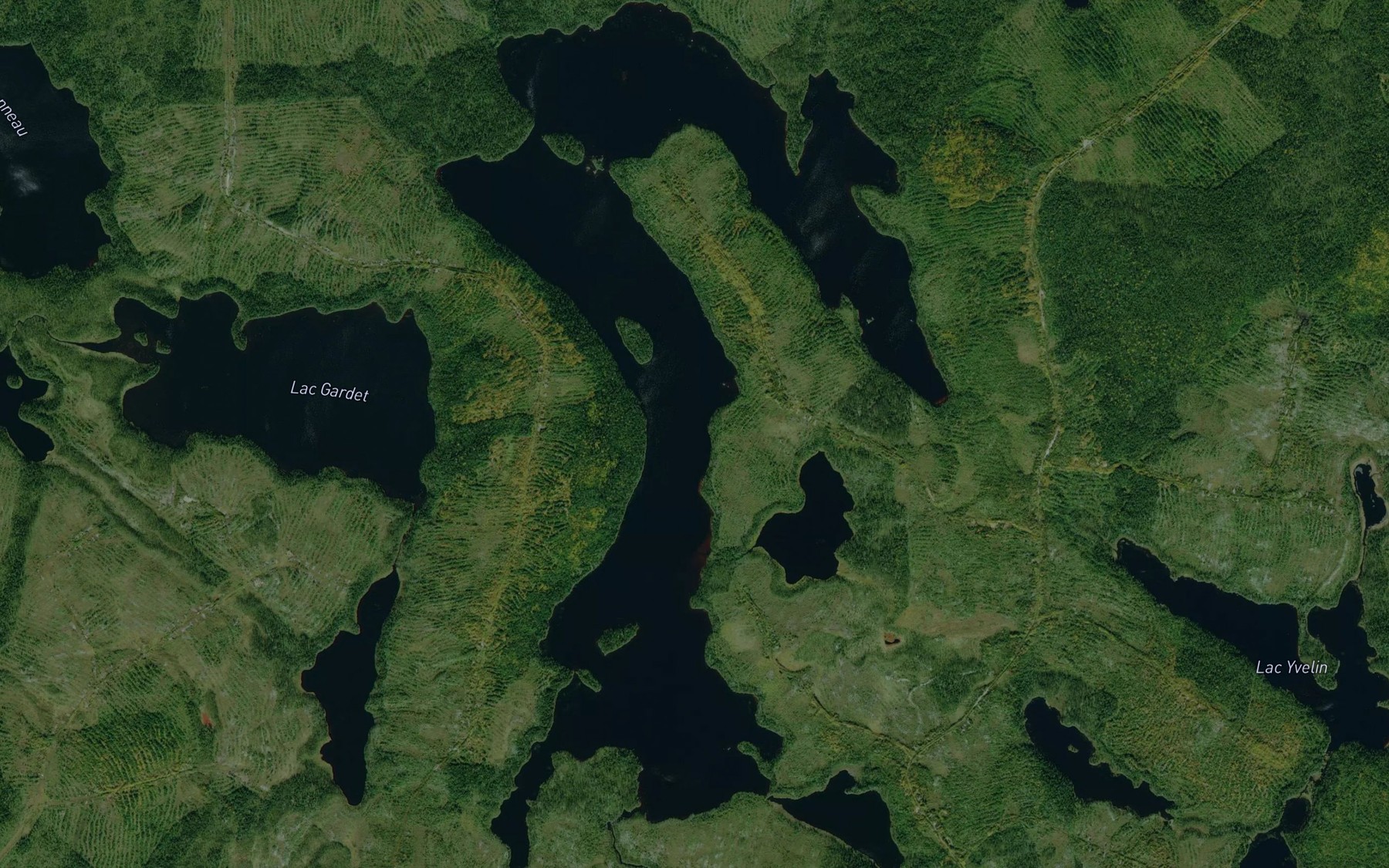 Satellite map of the Lac Baruel