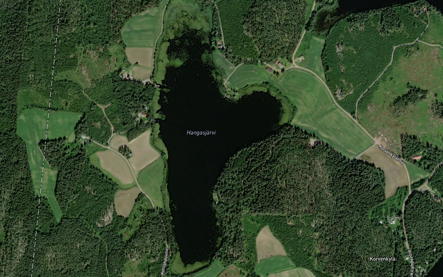 Satellite map of the Hangasjarvi