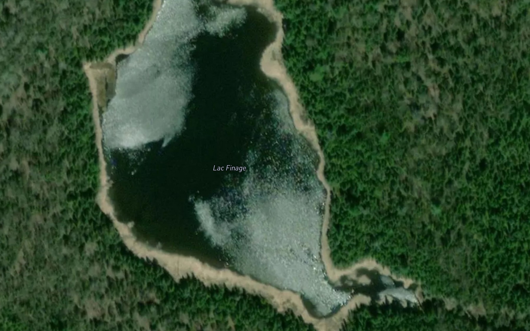 Satellite map of the Lac Finage