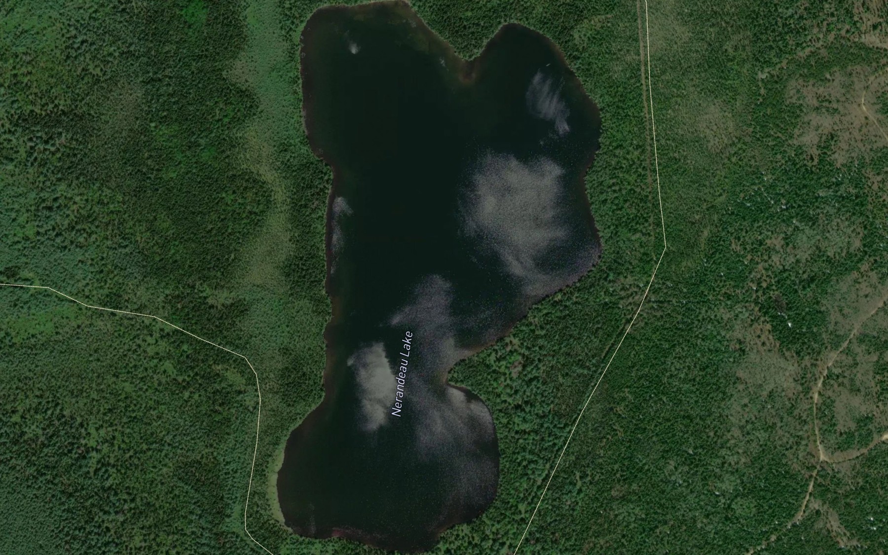 Satellite map of the Nerandeau Lake