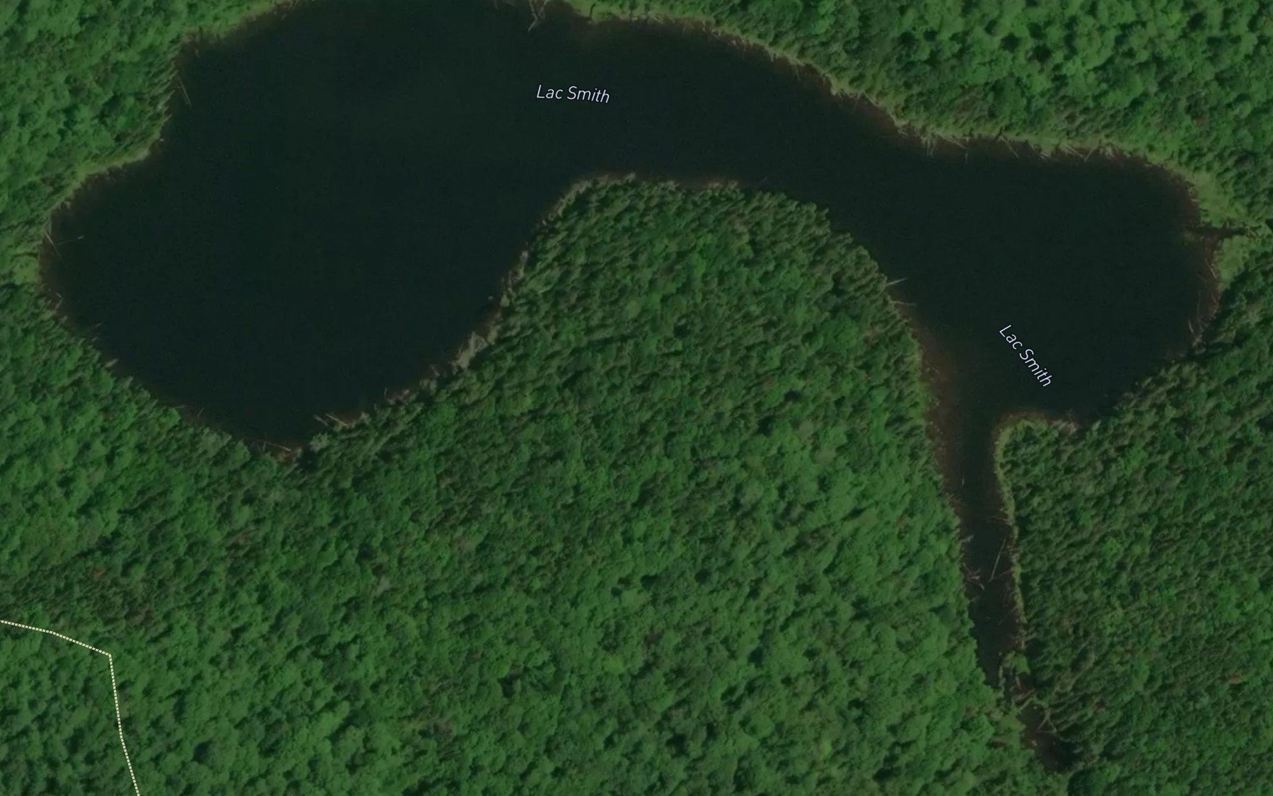 Satellite map of the Lac Smith