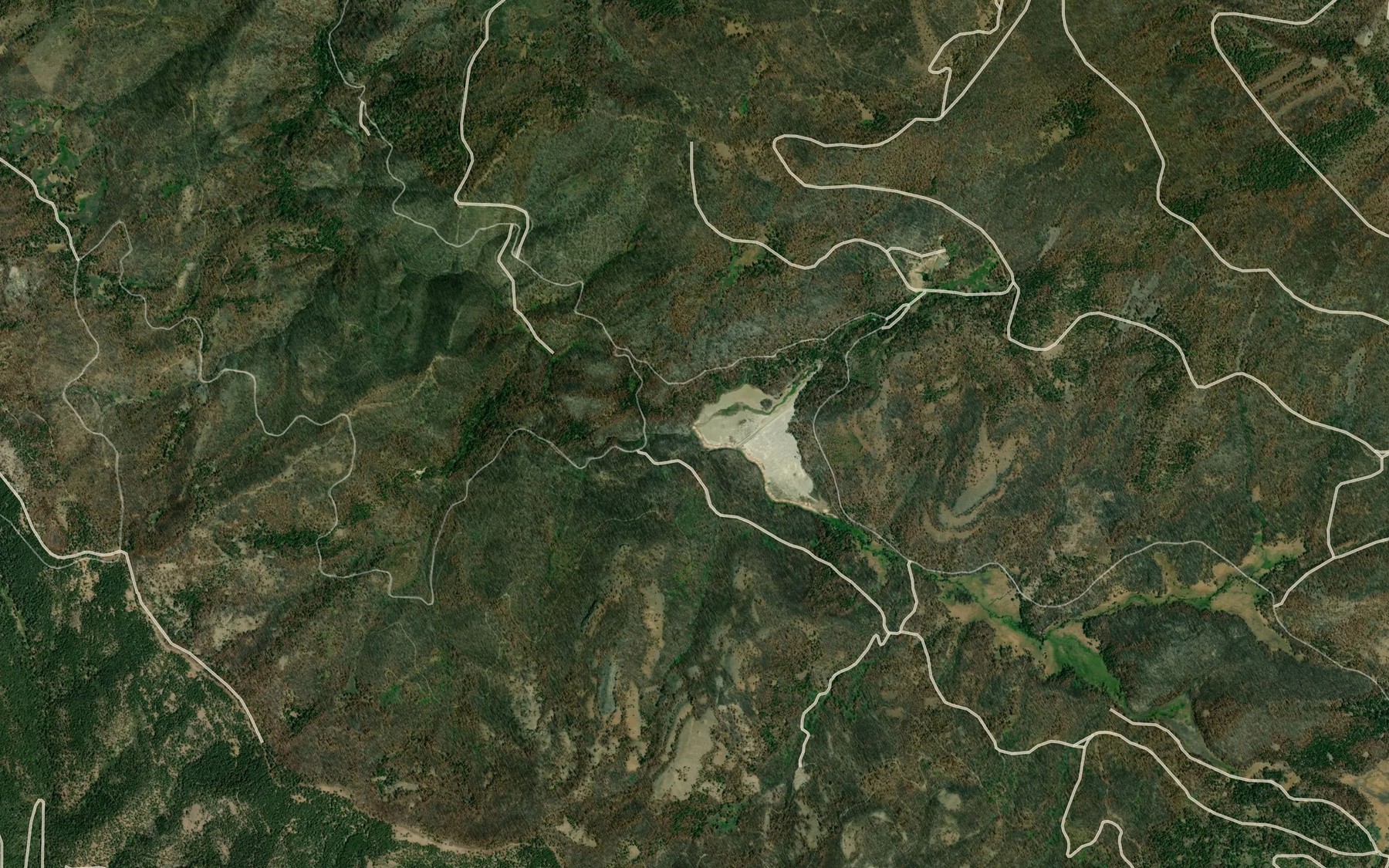 Satellite map of the Dolly Creek