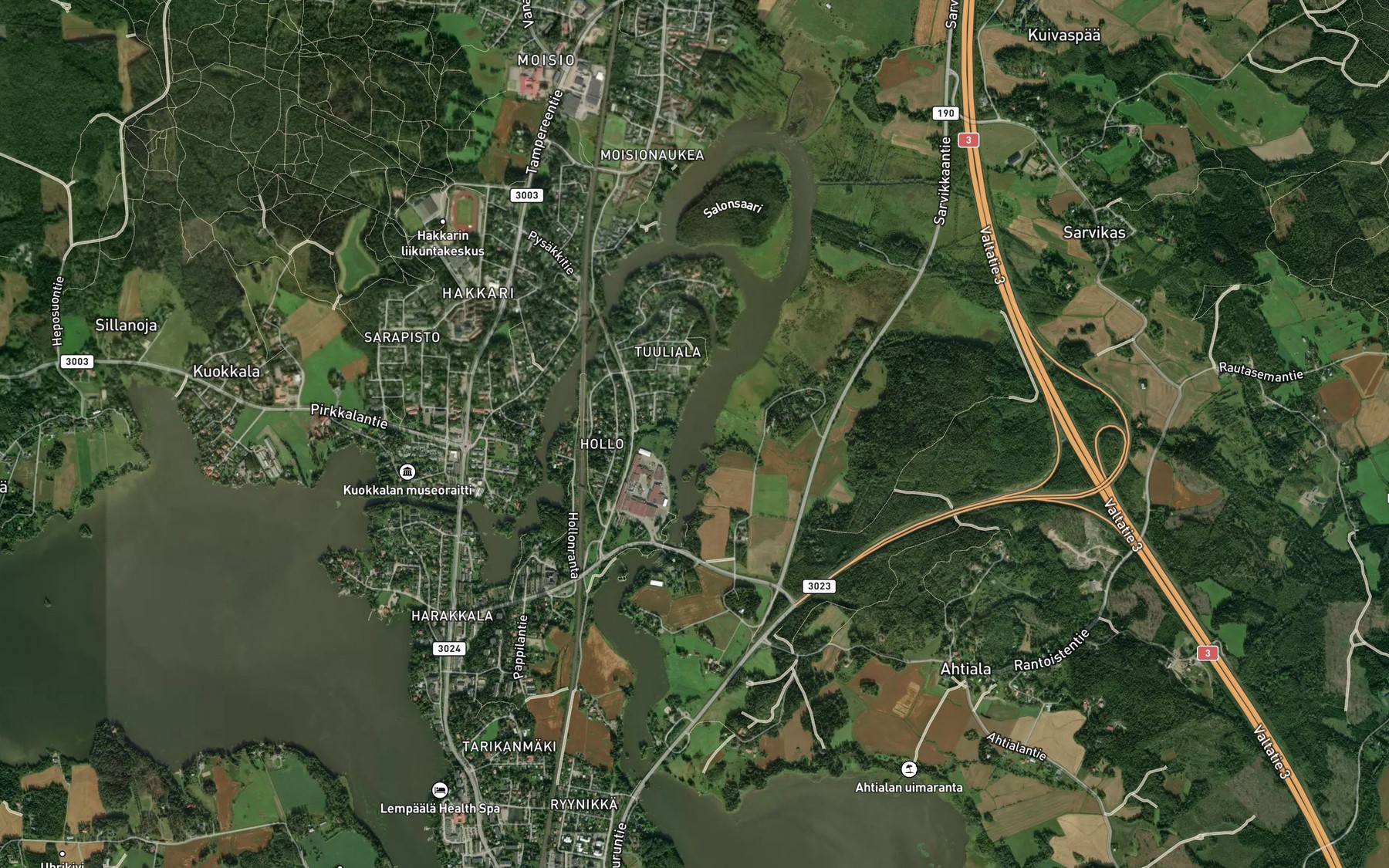 Satellite map of the Herralanvuolle