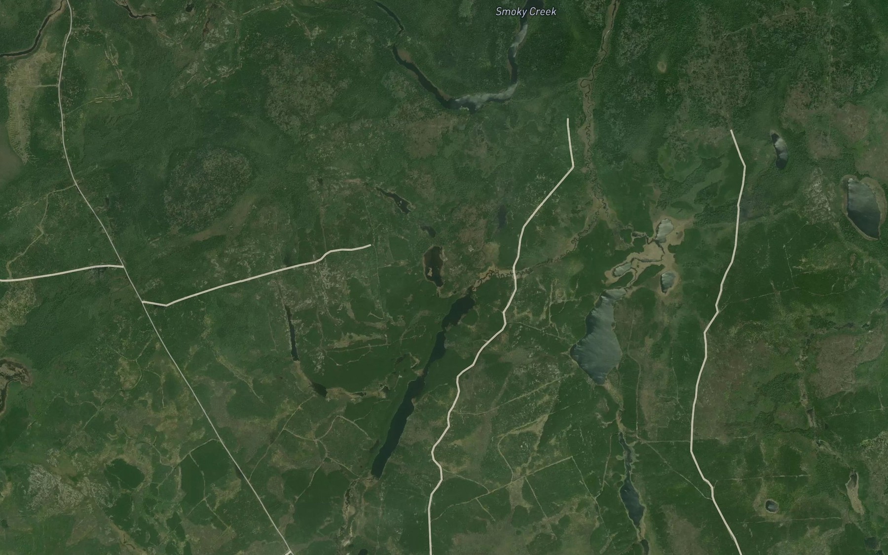 Satellite map of the Bay Berry Lakes