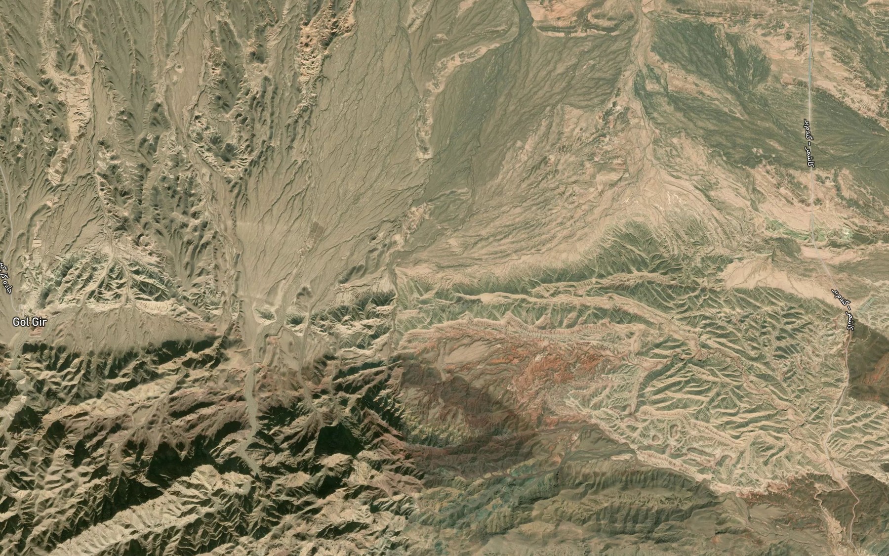 Satellite map of the Cheshmeh-ye Shur