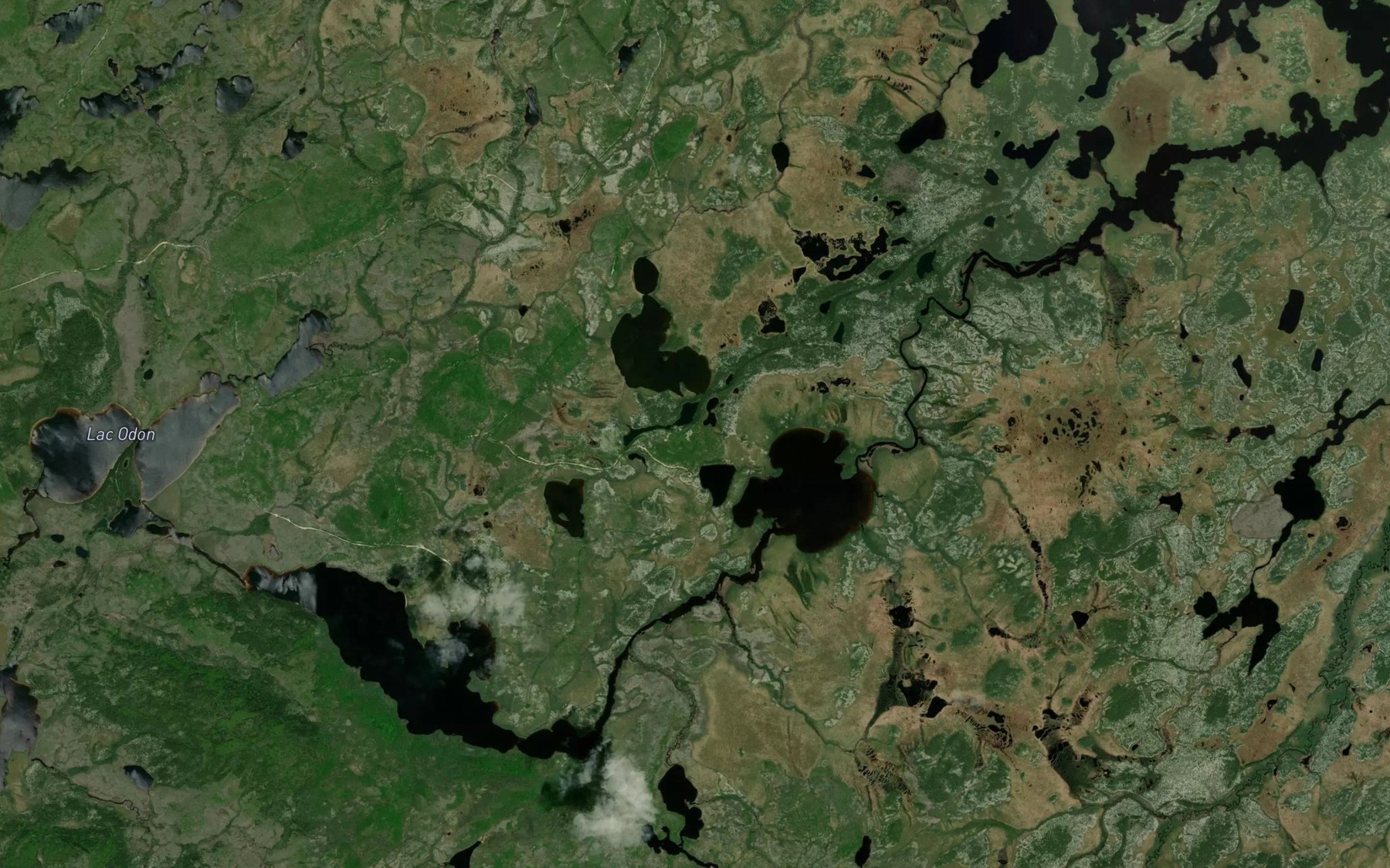 Satellite map of the Lac Odon