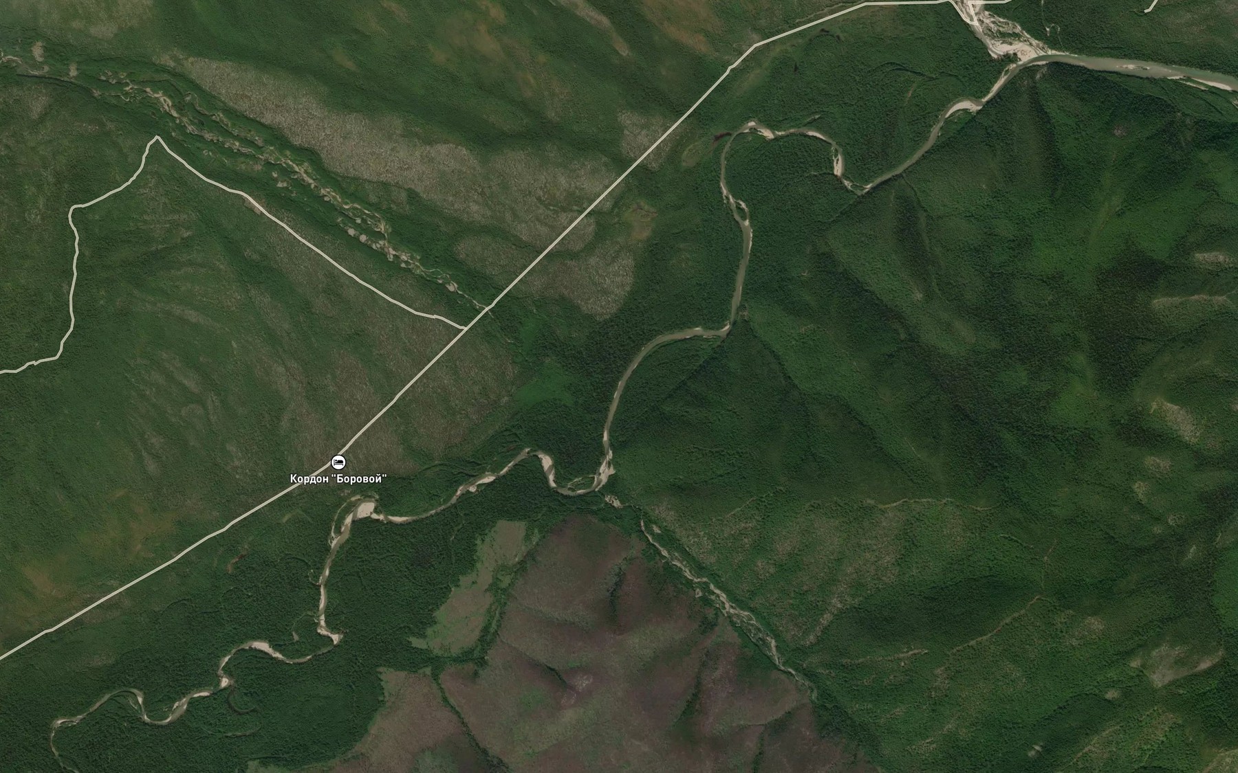 Satellite map of the Innyakh
