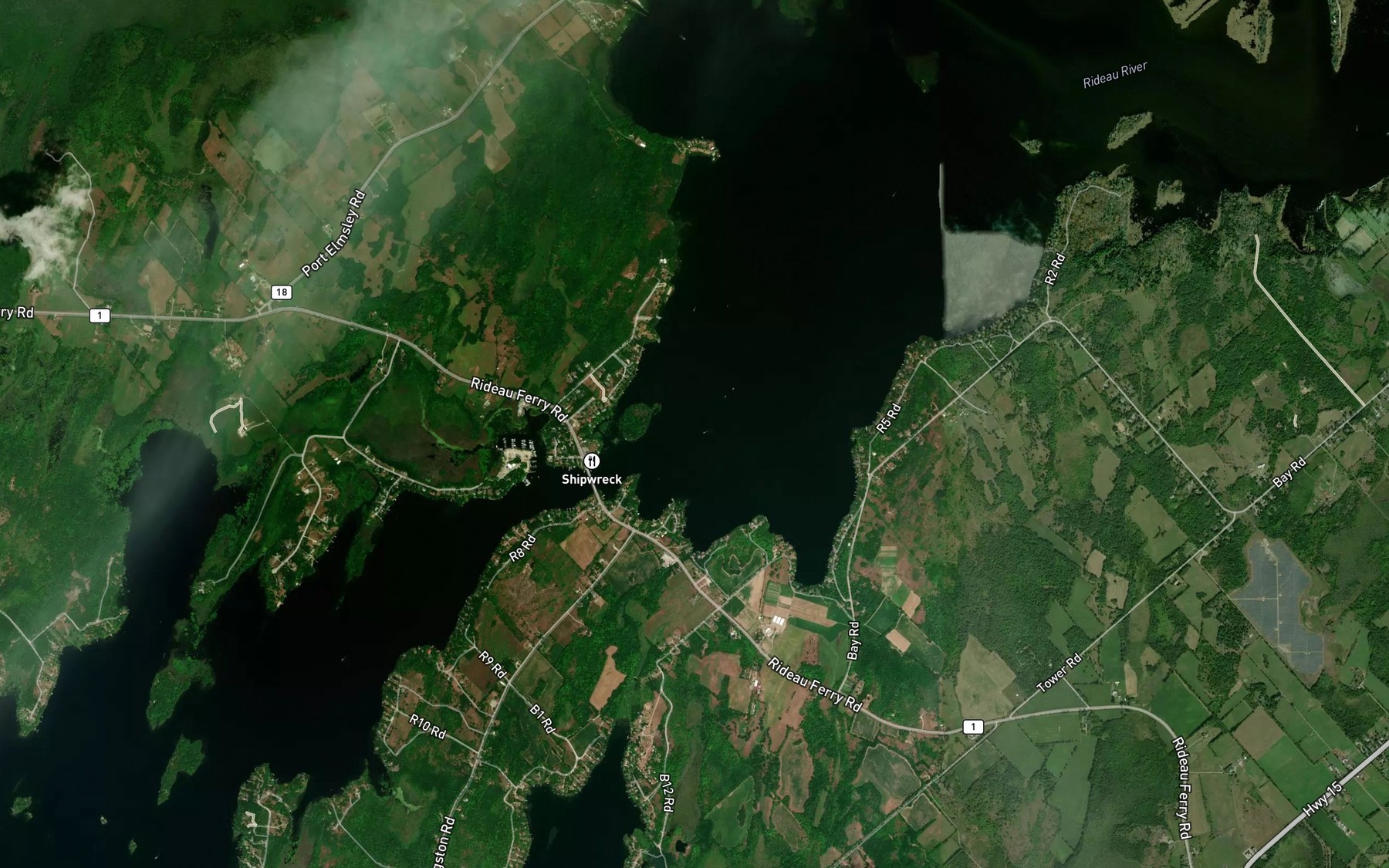 Satellite map of the Coutts Bay