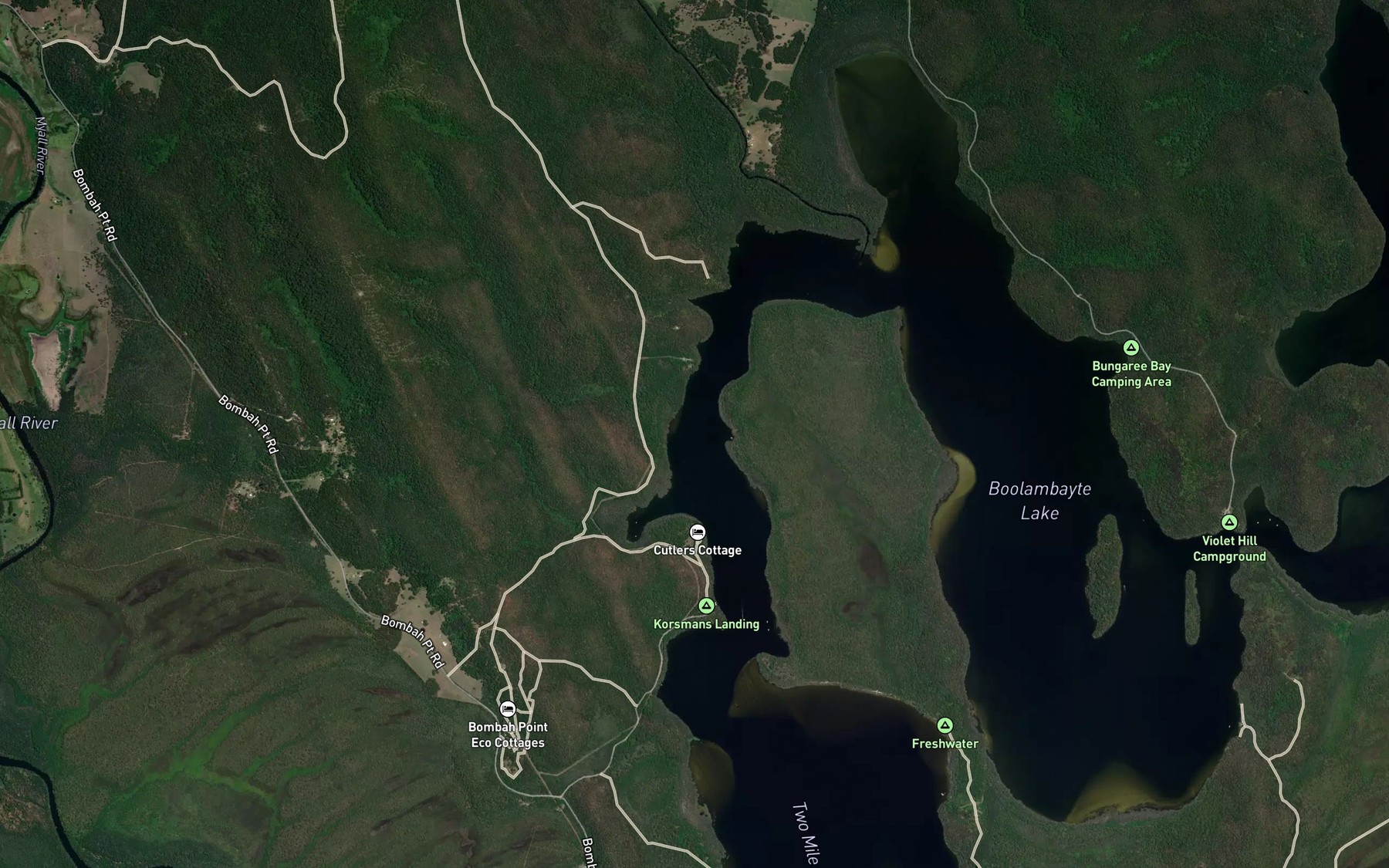 Satellite map of the Upper Boolambayte Lake