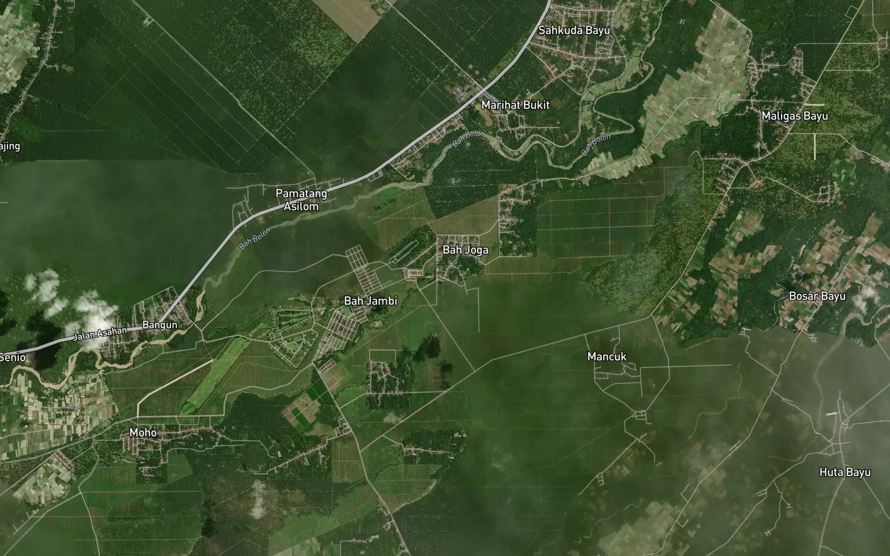 Satellite map of the Bah Jambi