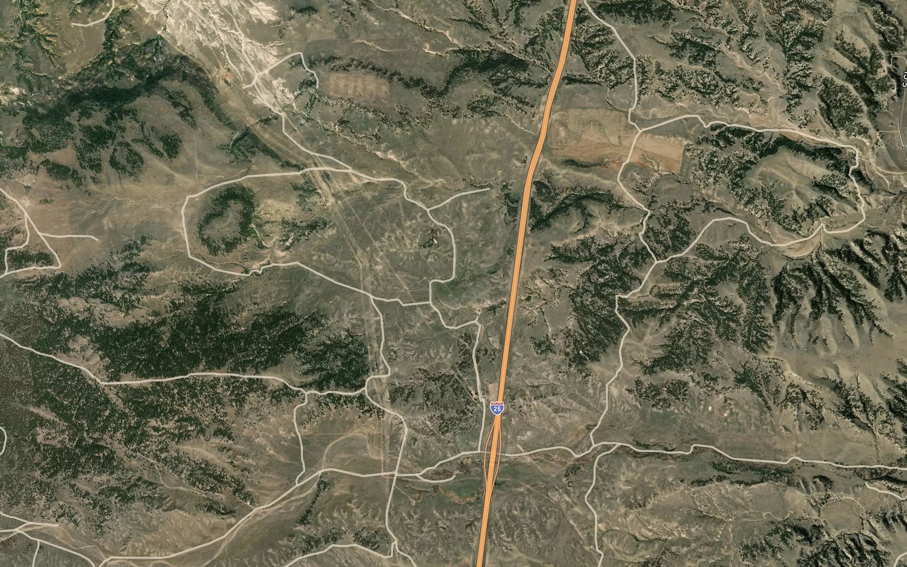 Satellite map of the Bear Spring