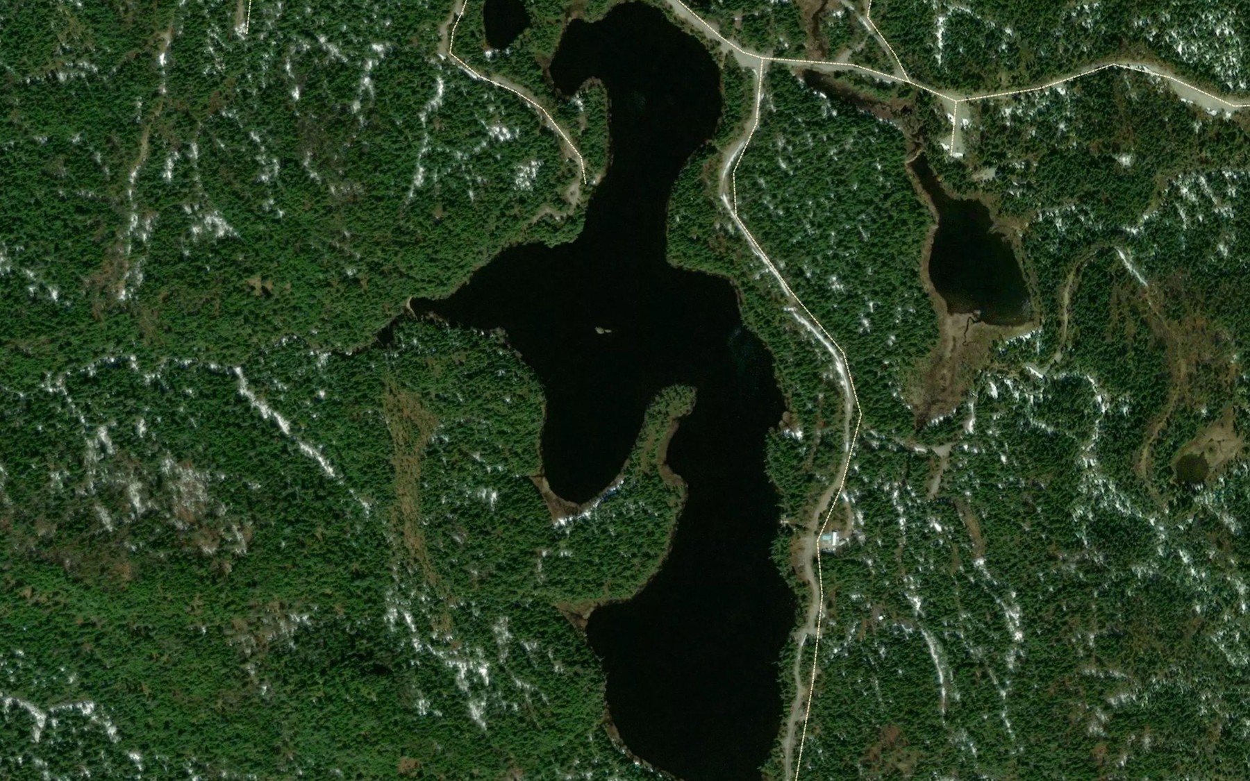 Satellite map of the Lac Denis
