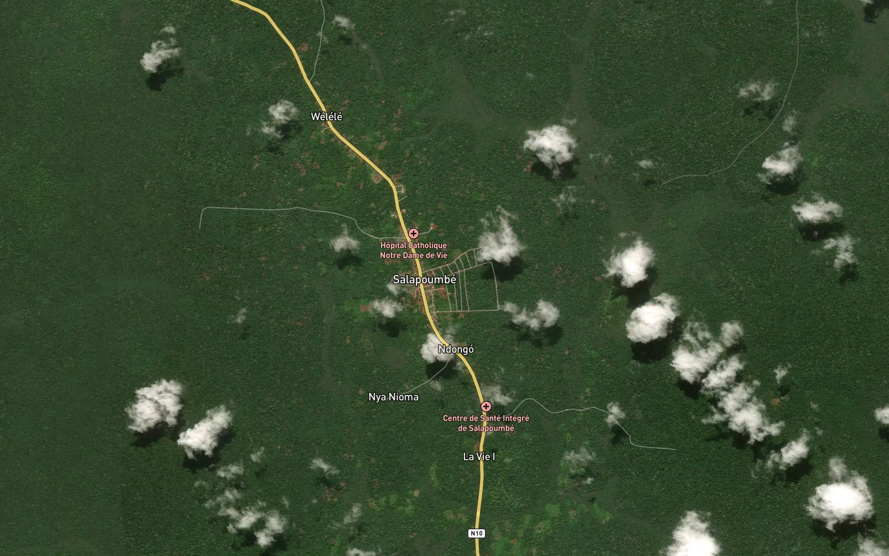 Satellite map of the Kinsasa