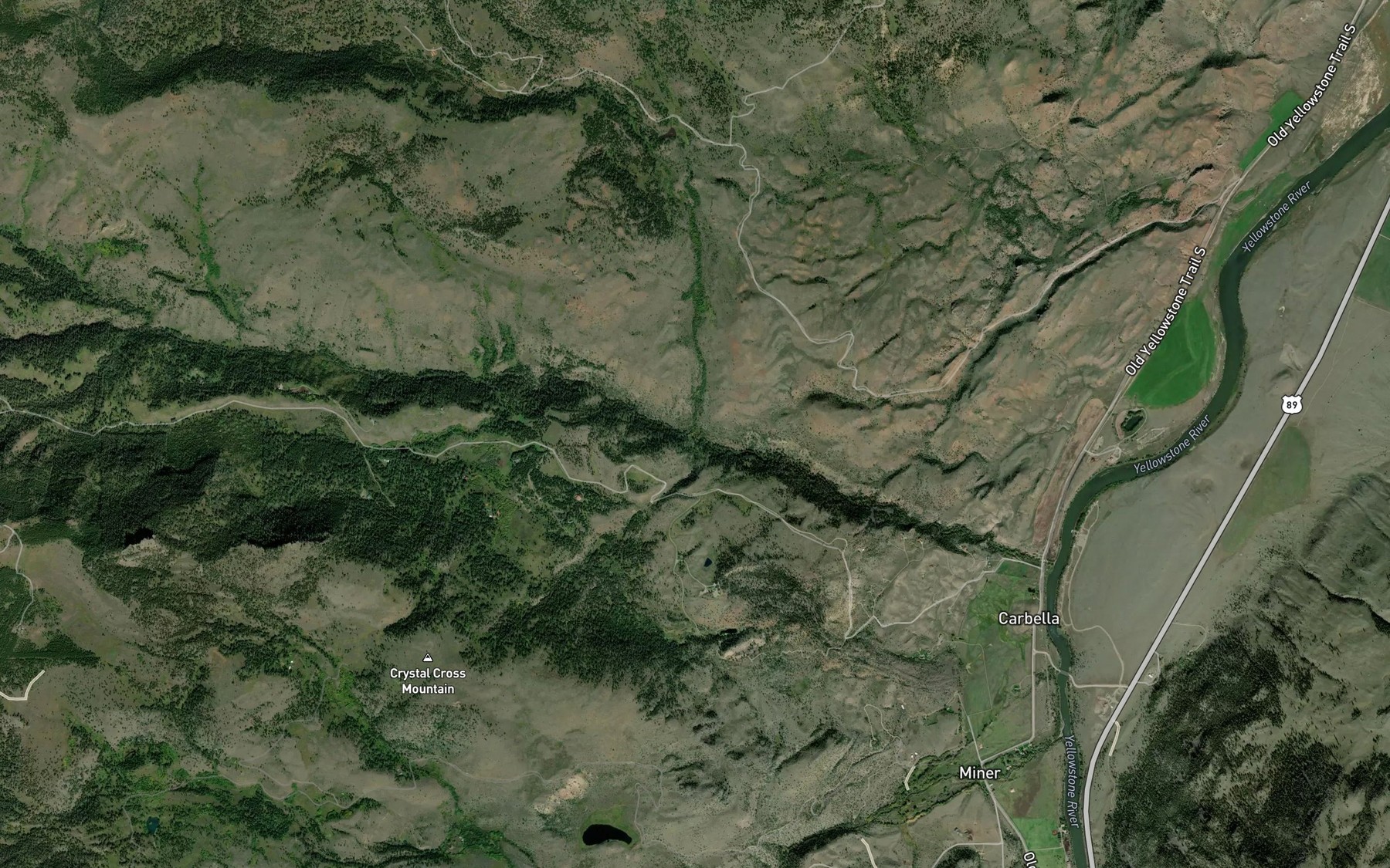 Satellite map of the Stoughten Creek