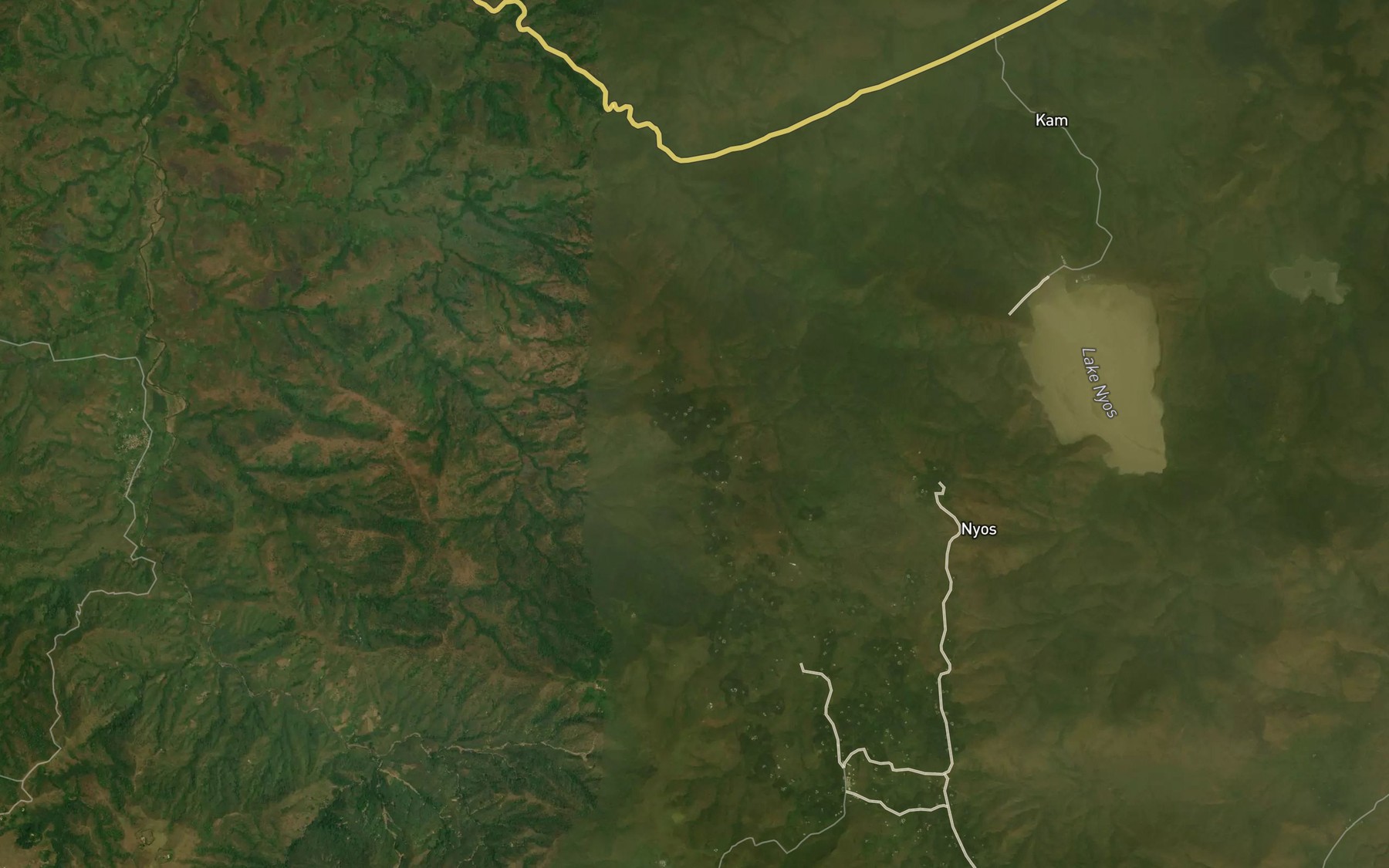 Satellite map of the River Shuto