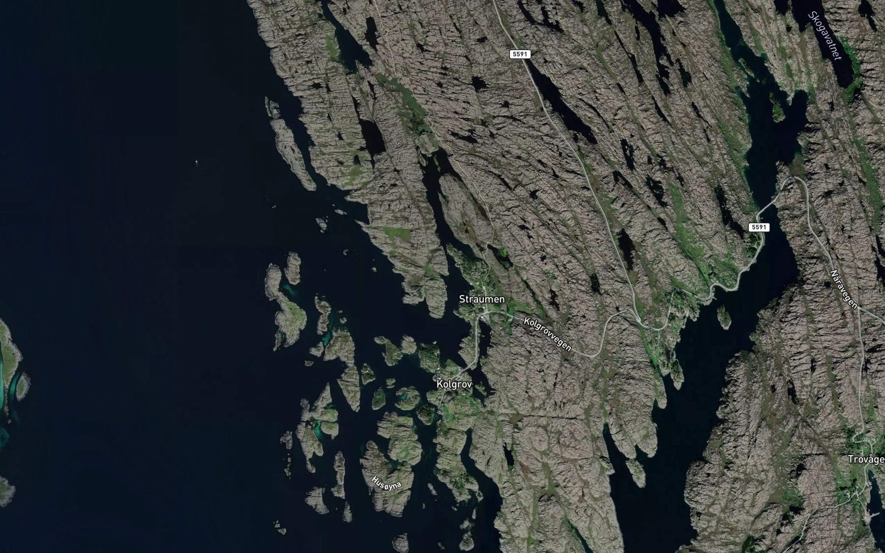Satellite map of the Sanden