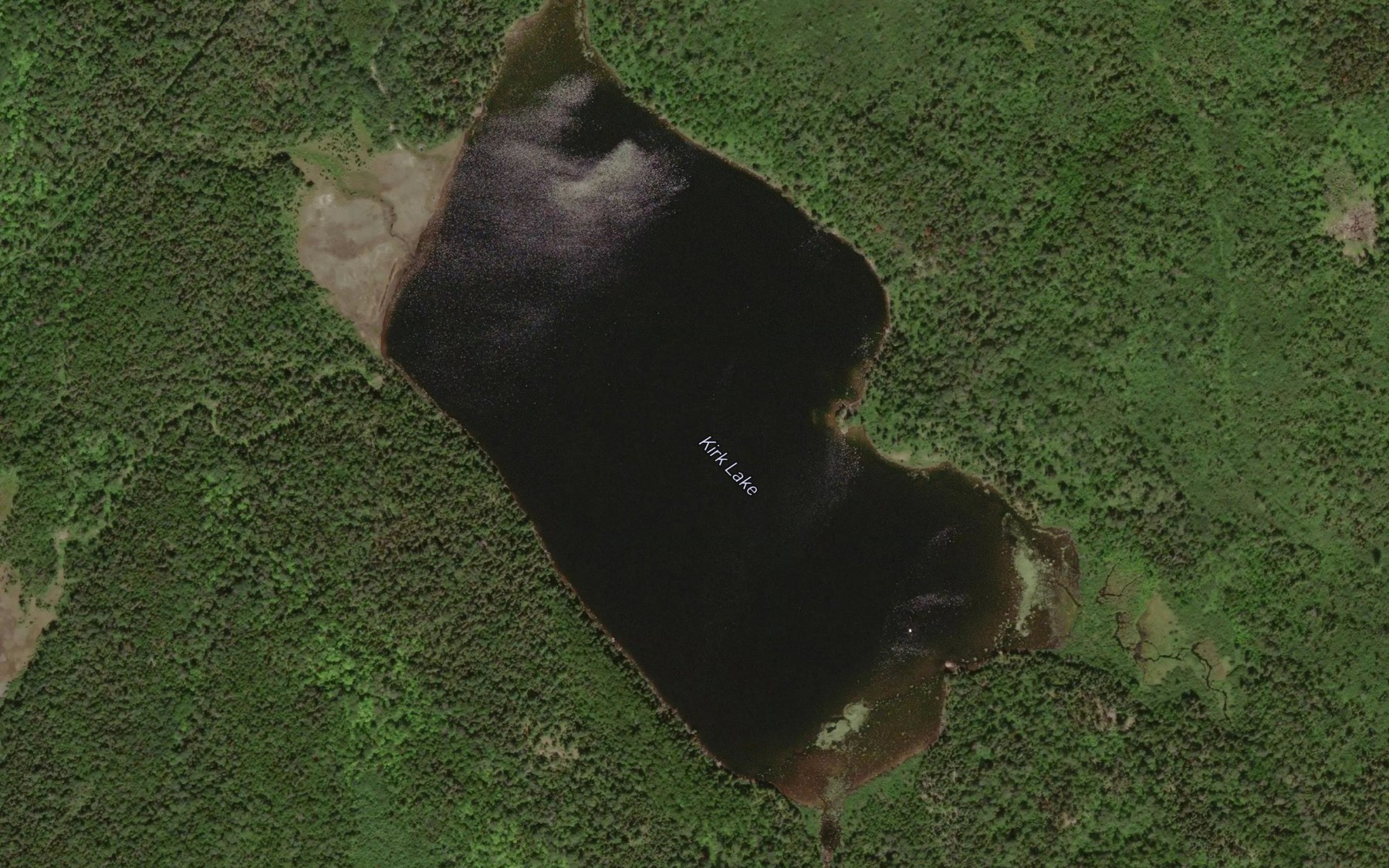 Satellite map of the Kirk Lake