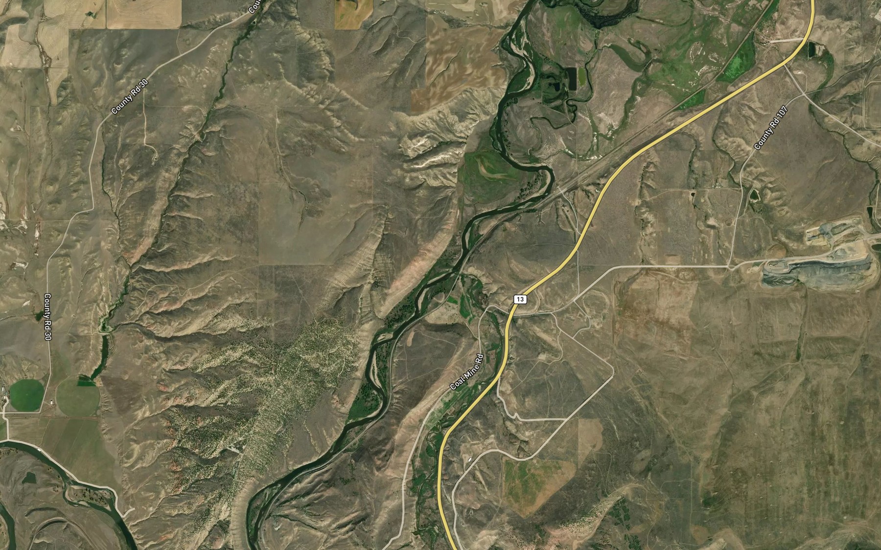 Satellite map of the Williams Fork