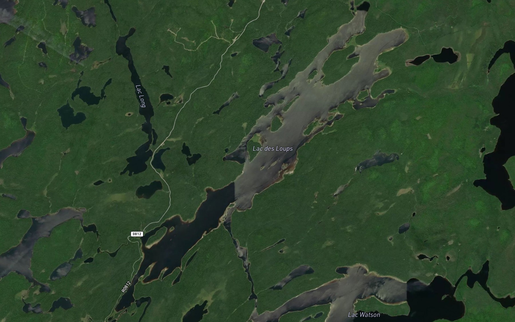 Satellite map of the Lac des Loups