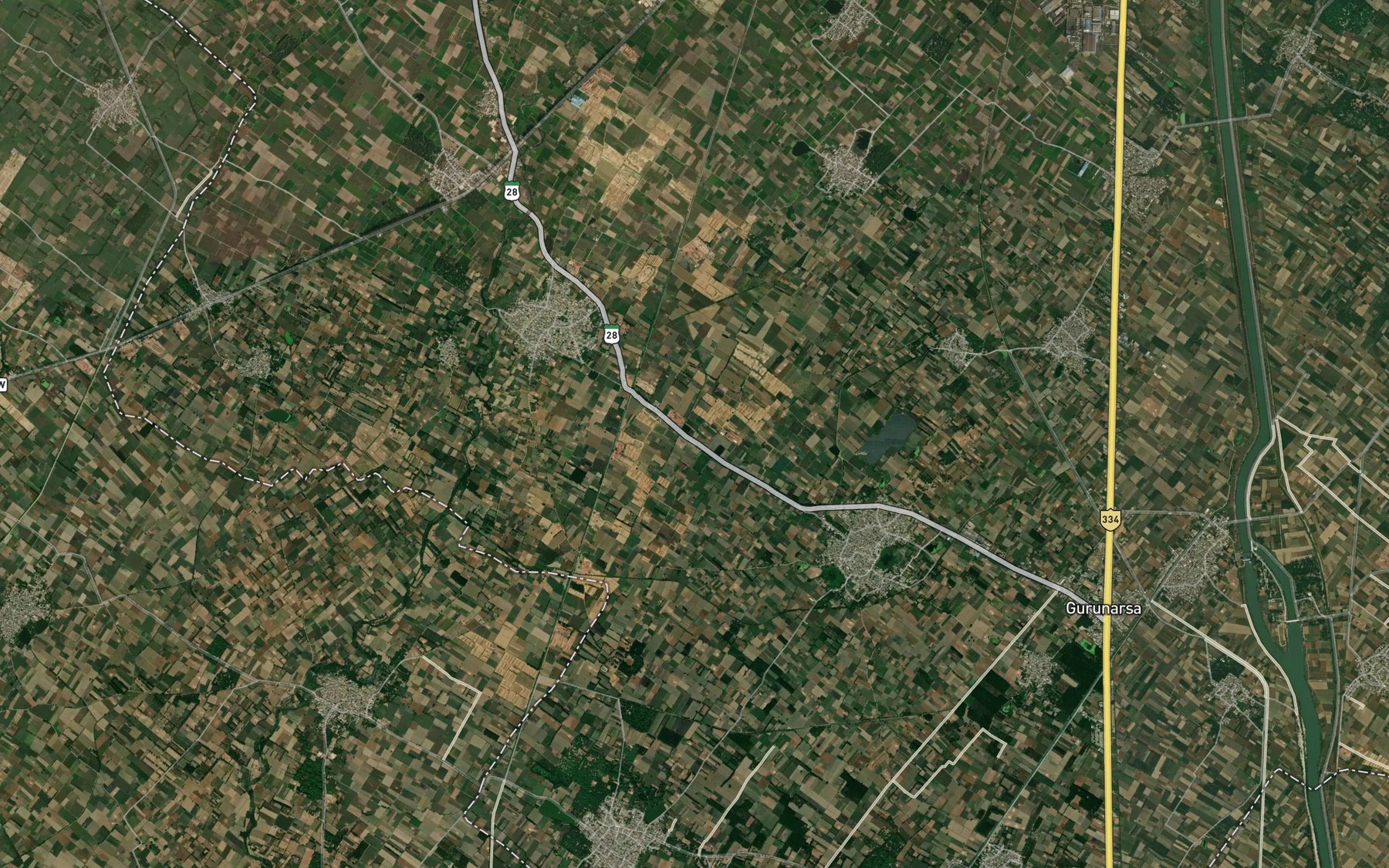 Satellite map of the Tikaula Distributary