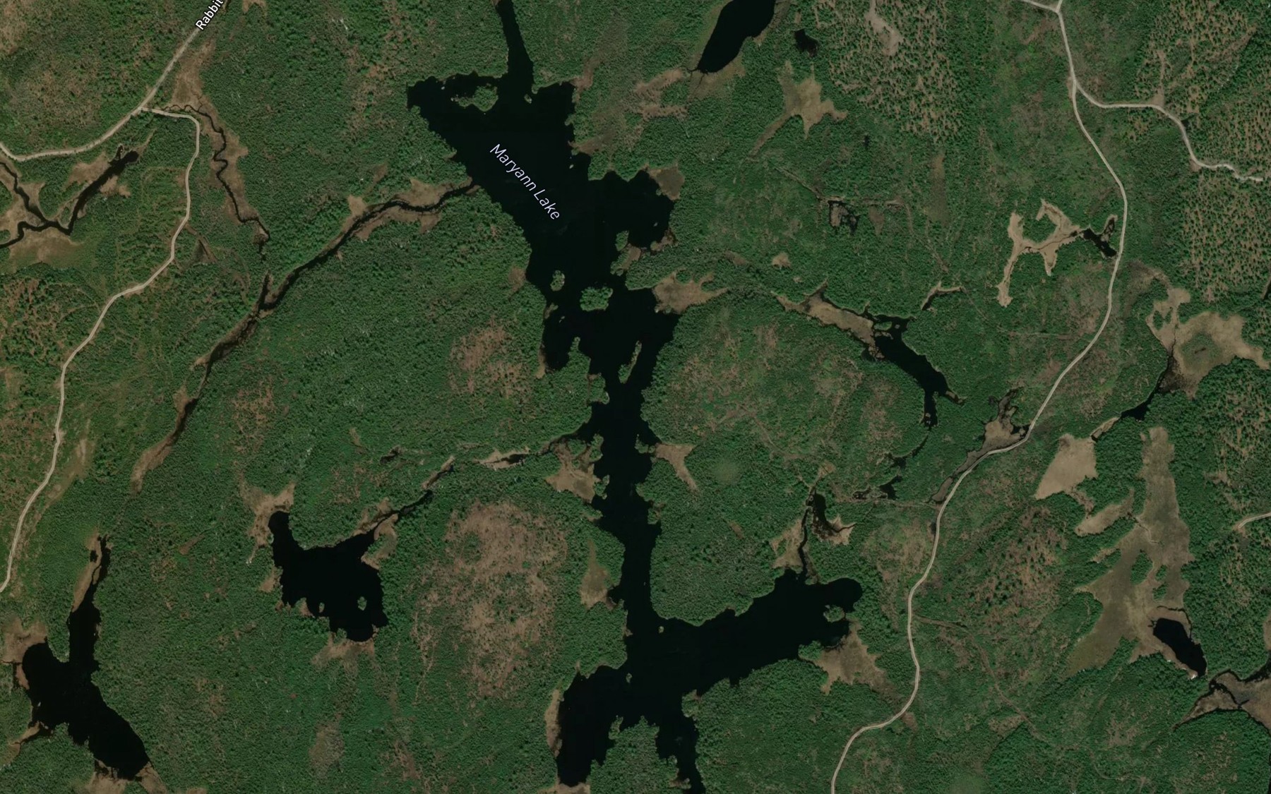 Satellite map of the Maryann Lake