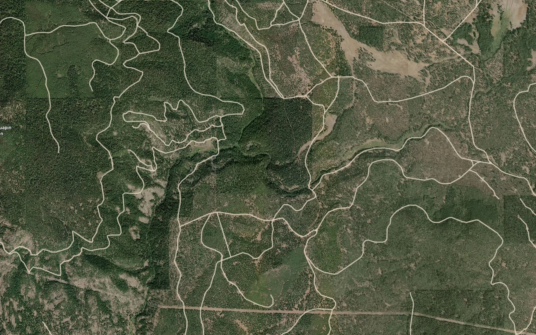 Satellite map of the Green Creek