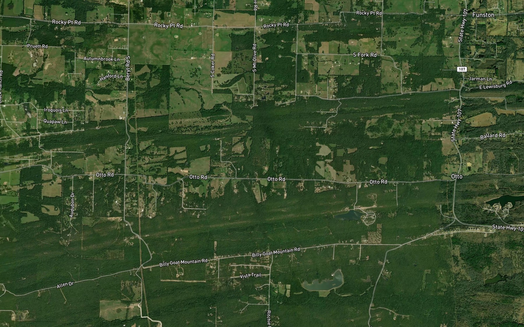 Satellite map of the Lake Ola