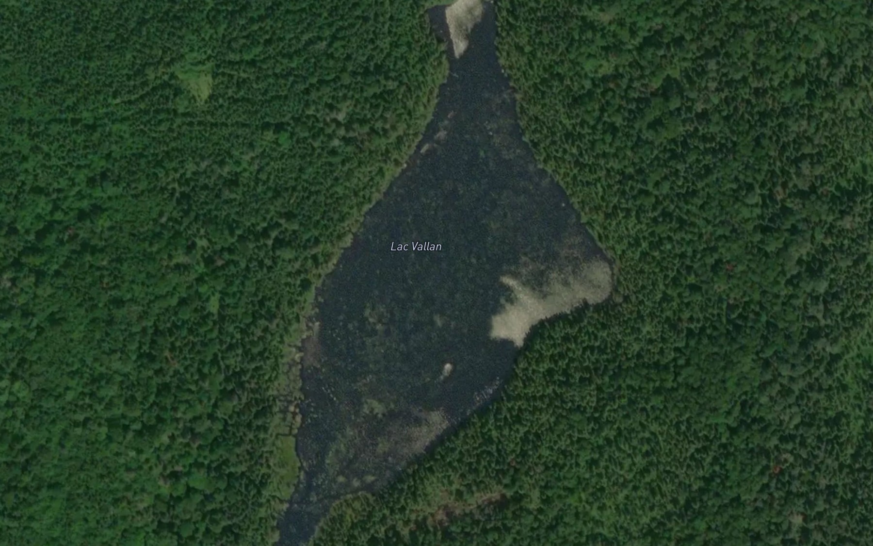 Satellite map of the Lac Vallan