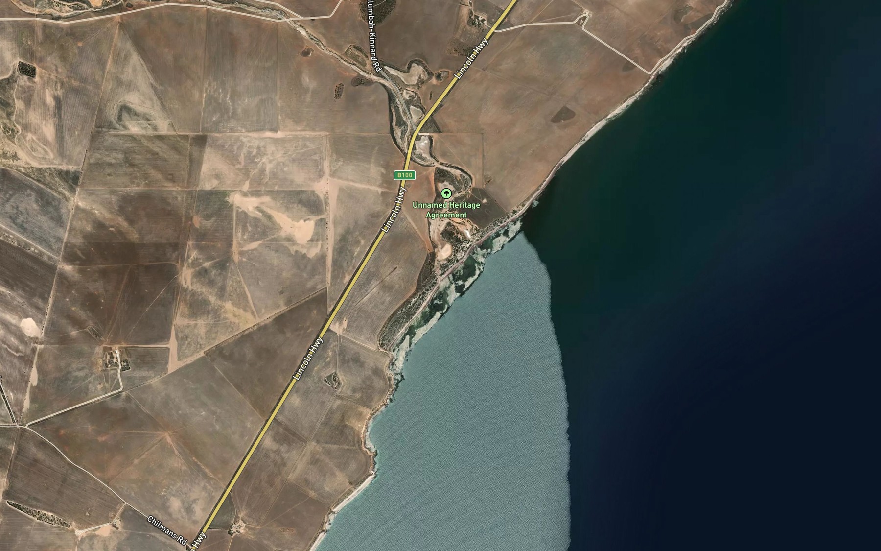 Satellite map of the River Dutton