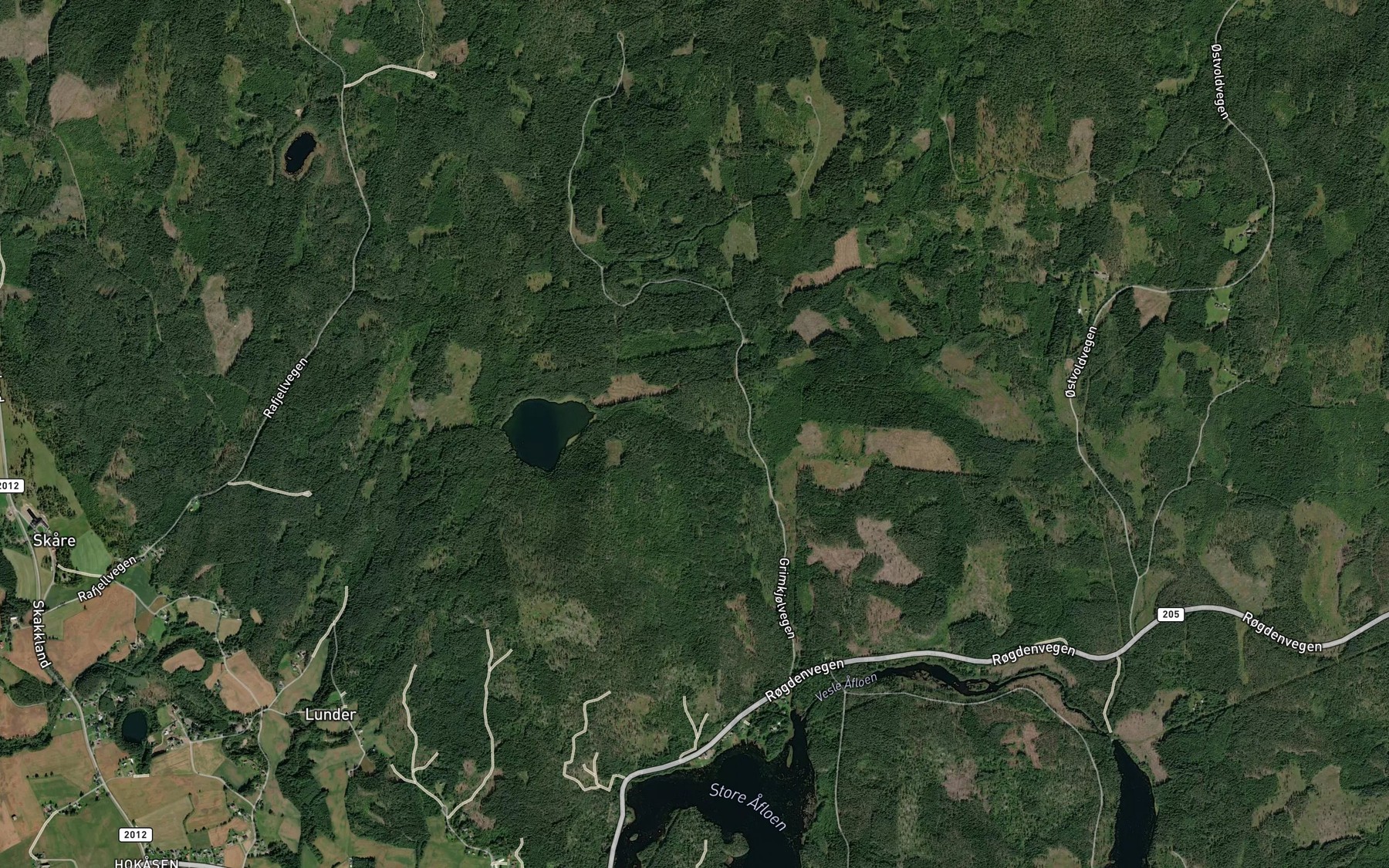 Satellite map of the Borketjennsbekken