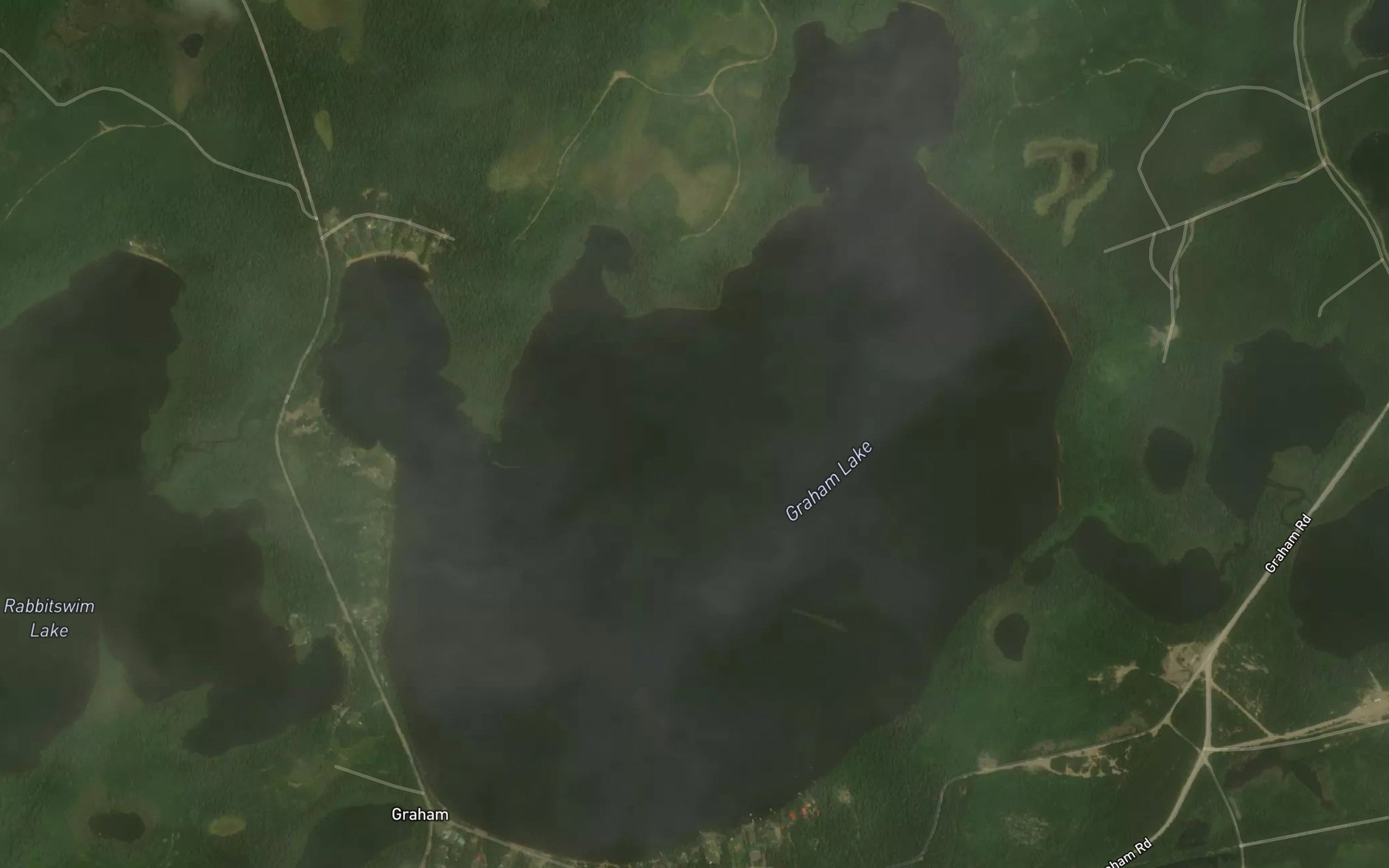 Satellite map of the Graham Lake