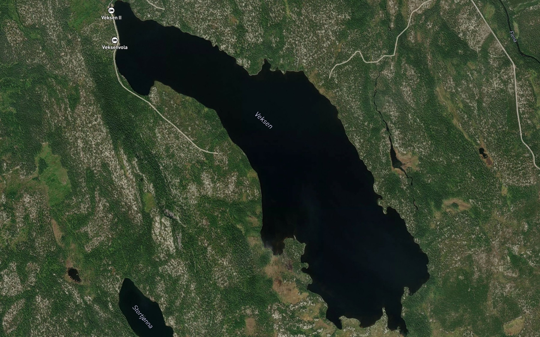 Satellite map of the Veksen