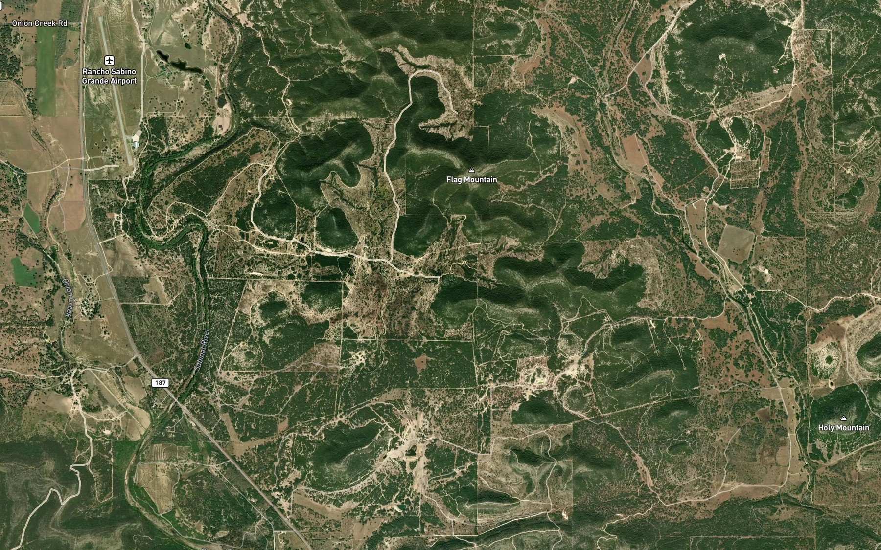 Satellite map of the Cherry Spring