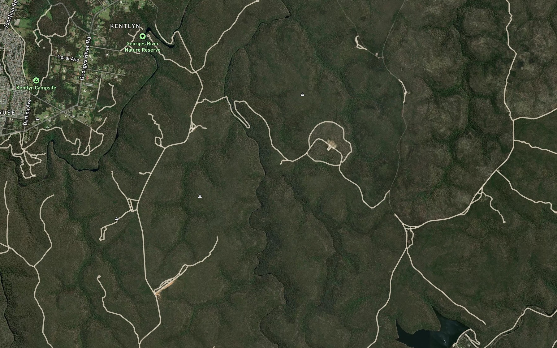 Satellite map of the Eastern Punchbowl Creek