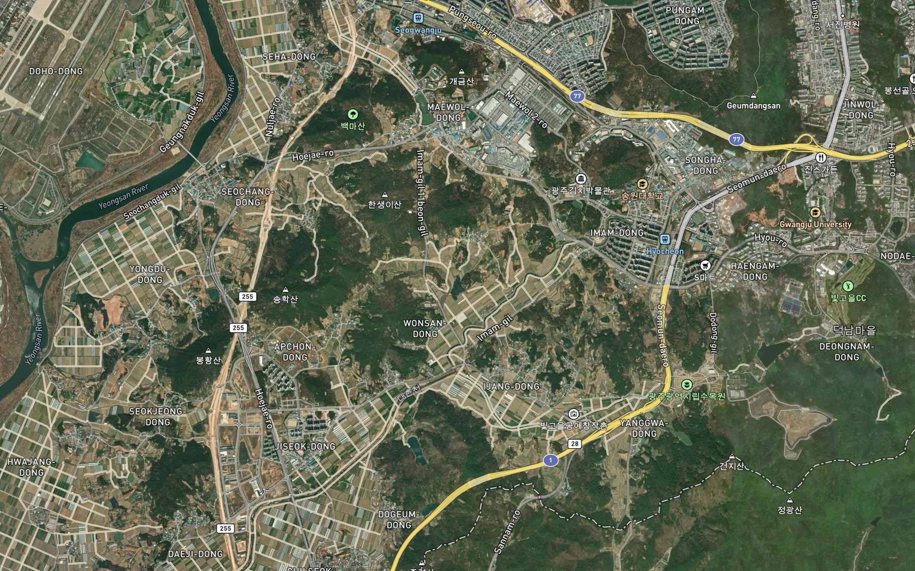 Satellite map of the Idongje