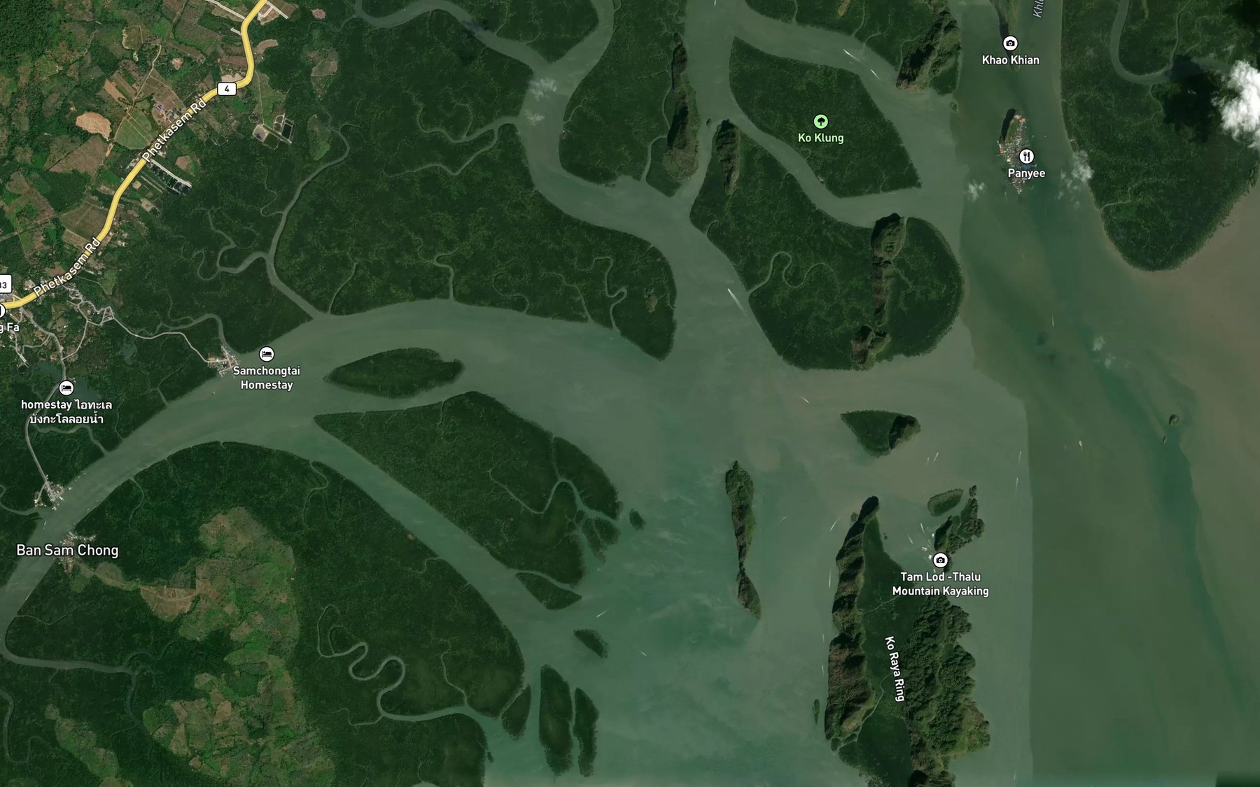 Satellite map of the Khlong Kalai