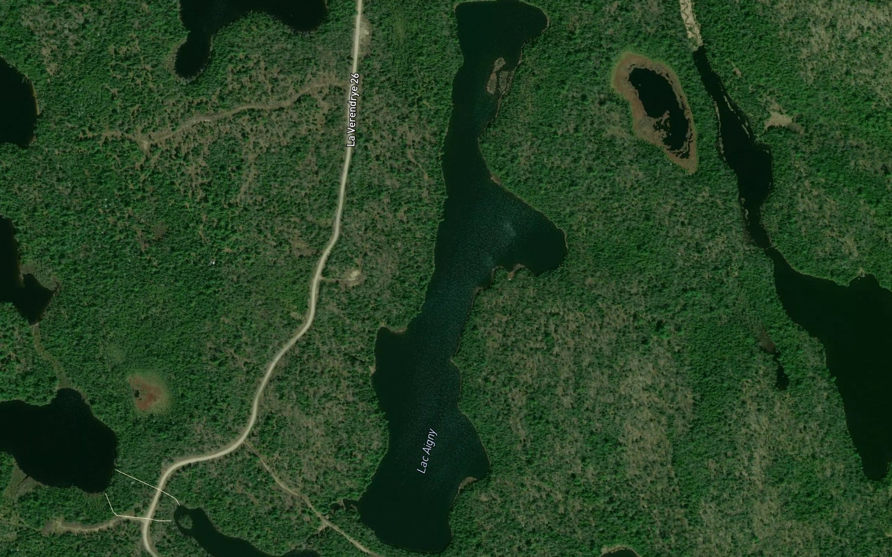 Satellite map of the Lac Aigny