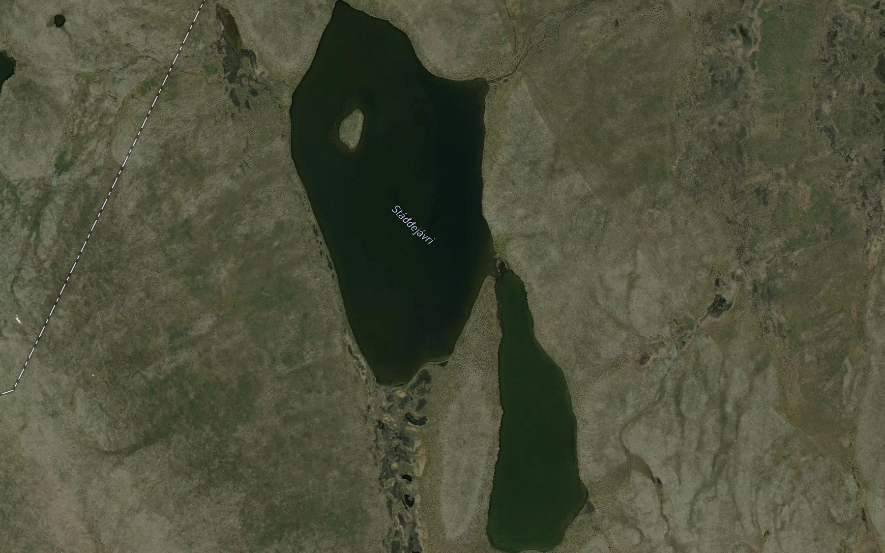 Satellite map of the Staggejavri
